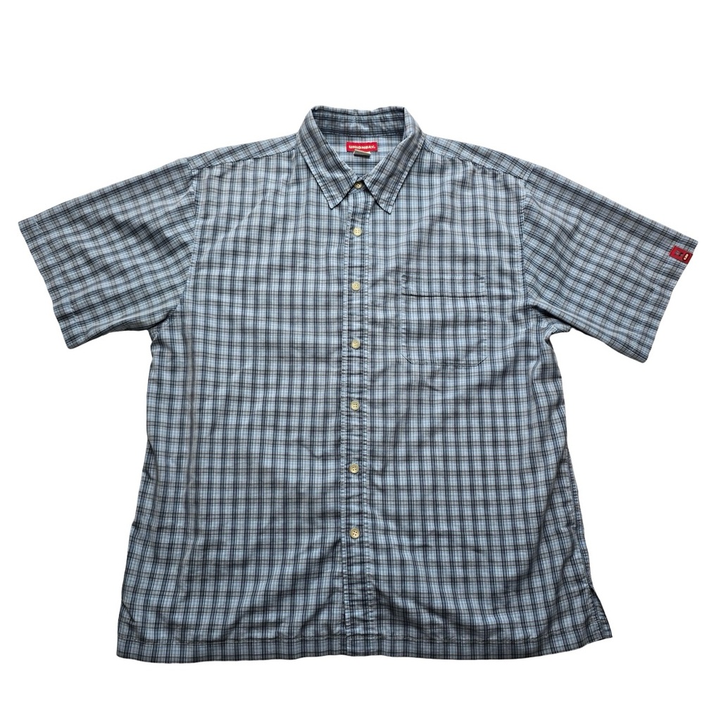 Unionbay Plaid Button Down Shirt Blue‎ Short Sleeve XL Men’s Casual